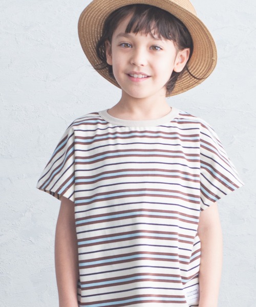 pairmanon（ペアマノン）の「ユニセックスドルマンスリーブ半袖Tシャツ（Tシャツ/カットソー・キッズ・ライトベージュ/ブラウン/ブラック/ブルー系その他3/モカ/ラベンダー/カーキ/グレイッシュベージュ/グレー/ピンク/ミント/アイボリー/ベージュ/グレー系その他/ベージュ系その他/パープル系その他/ベージュ系その他3/ブルー系その他2/ブラック系その他7/その他1/ブルー/マスタード・100/120/150/130/80/90/110/140）」の22枚目の写真