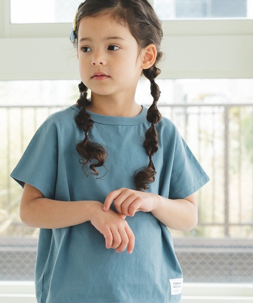 pairmanon（ペアマノン）の「ユニセックスドルマンスリーブ半袖Tシャツ（Tシャツ/カットソー・キッズ・ライトベージュ/ブラウン/ブラック/ブルー系その他3/モカ/ラベンダー/カーキ/グレイッシュベージュ/グレー/ピンク/ミント/アイボリー/ベージュ/グレー系その他/ベージュ系その他/パープル系その他/ベージュ系その他3/ブルー系その他2/ブラック系その他7/その他1/ブルー/マスタード・100/120/150/130/80/90/110/140）」の15枚目の写真