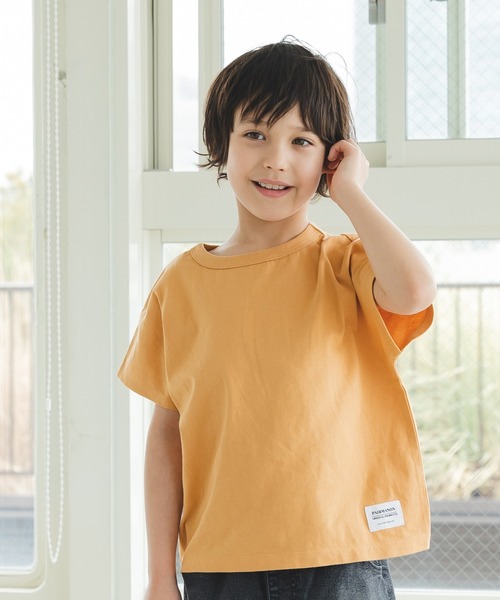 pairmanon（ペアマノン）の「ユニセックスドルマンスリーブ半袖Tシャツ（Tシャツ/カットソー・キッズ・ライトベージュ/ブラウン/ブラック/ブルー系その他3/モカ/ラベンダー/カーキ/グレイッシュベージュ/グレー/ピンク/ミント/アイボリー/ベージュ/グレー系その他/ベージュ系その他/パープル系その他/ベージュ系その他3/ブルー系その他2/ブラック系その他7/その他1/ブルー/マスタード・100/120/150/130/80/90/110/140）」の20枚目の写真