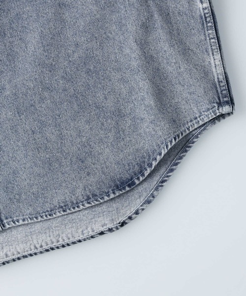 RAG MACHINE（ラグマシーン）の「【RAG MACHINE】デニムシャツアウター（シャツ/ブラウス・レディース・ダークインディゴブルー/ネイビー・L/M）」の21枚目の写真