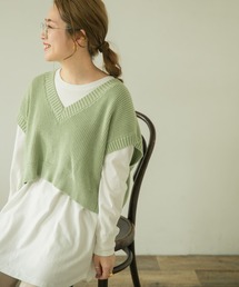 ITEMS URBANRESEARCH | ショートニットベストロングTシャツセット(ベスト)