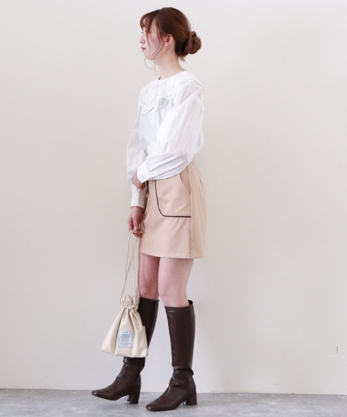 archives(アルシーヴ)の「コットンレースビックカラーブラウス(シャツ/ブラウス・レディース・ベージュ/ブラック/オフホワイト・MEDIUM)」の6枚目の写真