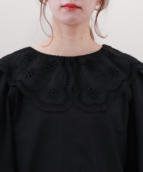 archives(アルシーヴ)の「コットンレースビックカラーブラウス(シャツ/ブラウス・レディース・ベージュ/ブラック/オフホワイト・MEDIUM)」の17枚目の写真