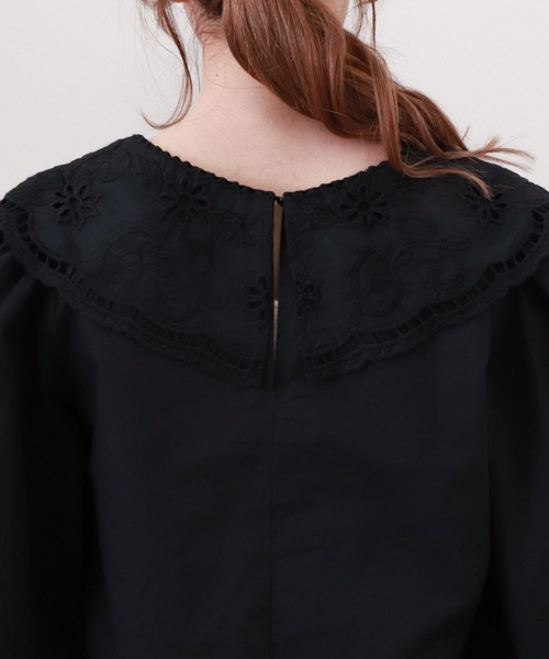 archives(アルシーヴ)の「コットンレースビックカラーブラウス(シャツ/ブラウス・レディース・ベージュ/ブラック/オフホワイト・MEDIUM)」の5枚目の写真