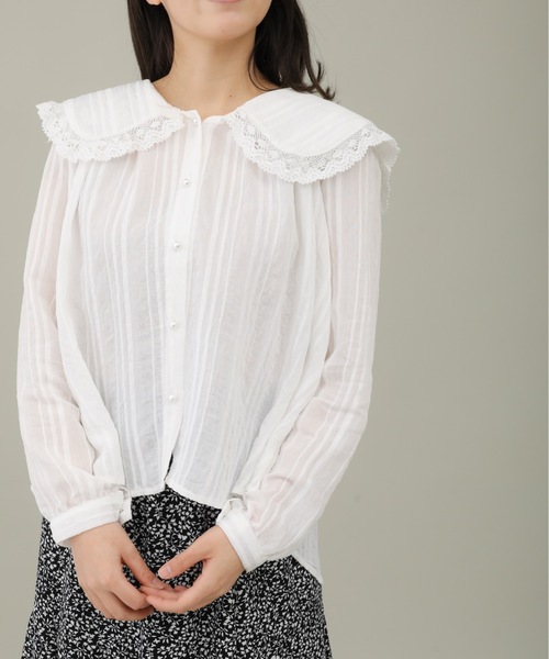 sakishimatokyo（サキシマトーキョー）の「【ZOZO限定】サキシマamp「エリノフロントタックビックカラーデザインブラウス」（シャツ/ブラウス・レディース・ブラック/ベージュ/ホワイト・FREE）」の8枚目の写真