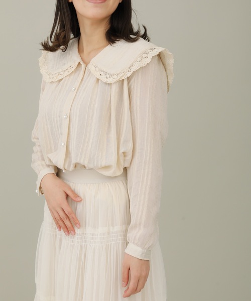 sakishimatokyo（サキシマトーキョー）の「【ZOZO限定】サキシマamp「エリノフロントタックビックカラーデザインブラウス」（シャツ/ブラウス・レディース・ブラック/ベージュ/ホワイト・FREE）」の11枚目の写真