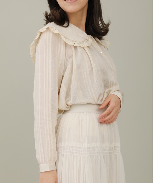 sakishimatokyo（サキシマトーキョー）の「【ZOZO限定】サキシマamp「エリノフロントタックビックカラーデザインブラウス」（シャツ/ブラウス・レディース・ブラック/ベージュ/ホワイト・FREE）」の9枚目の写真