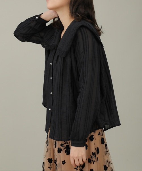 sakishimatokyo（サキシマトーキョー）の「【ZOZO限定】サキシマamp「エリノフロントタックビックカラーデザインブラウス」（シャツ/ブラウス・レディース・ブラック/ベージュ/ホワイト・FREE）」の12枚目の写真