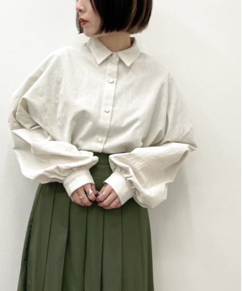 apres jour mignon（アプレジュールミニョン）の「BIGルーズシャツ【ZOZOTOWN限定アイテム】（シャツ/ブラウス・レディース・アイボリー/ベージュ/カーキ・X-LARGE/フリー）」の19枚目の写真