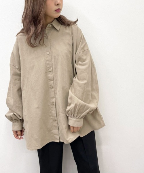 apres jour mignon（アプレジュールミニョン）の「BIGルーズシャツ【ZOZOTOWN限定アイテム】（シャツ/ブラウス・レディース・アイボリー/ベージュ/カーキ・X-LARGE/フリー）」の20枚目の写真