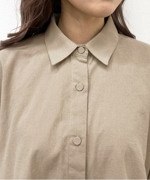 apres jour mignon（アプレジュールミニョン）の「BIGルーズシャツ【ZOZOTOWN限定アイテム】（シャツ/ブラウス・レディース・アイボリー/ベージュ/カーキ・X-LARGE/フリー）」の17枚目の写真