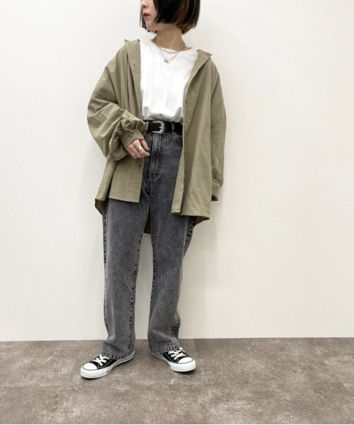 apres jour mignon（アプレジュールミニョン）の「BIGルーズシャツ【ZOZOTOWN限定アイテム】（シャツ/ブラウス・レディース・アイボリー/ベージュ/カーキ・X-LARGE/フリー）」の7枚目の写真