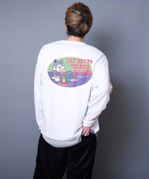 JEANS MATE（ジーンズメイト）の「ポンチプリントＴトレーナー/ロンT　袖プリント　バックプリント　ユニセックス　ヘビーウェイト（Tシャツ/カットソー・レディース）」