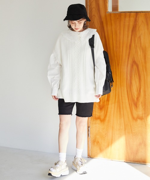 Heather(ヘザー)の「レースバケットハット 934637(ハット・レディース・ホワイト/ブラック・ONE SIZE)」の7枚目の写真