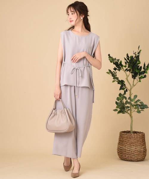 INTERPLANET（インタープラネット）の「エシカルポリブラウス（シャツ/ブラウス・レディース・ライトグレー/ブラウン/カーキ・FREE）」の9枚目の写真