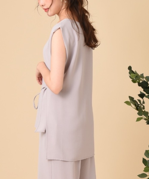 INTERPLANET（インタープラネット）の「エシカルポリブラウス（シャツ/ブラウス・レディース・ライトグレー/ブラウン/カーキ・FREE）」の7枚目の写真