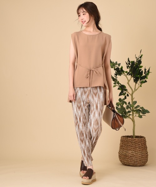 INTERPLANET（インタープラネット）の「エシカルポリブラウス（シャツ/ブラウス・レディース・ライトグレー/ブラウン/カーキ・FREE）」の16枚目の写真