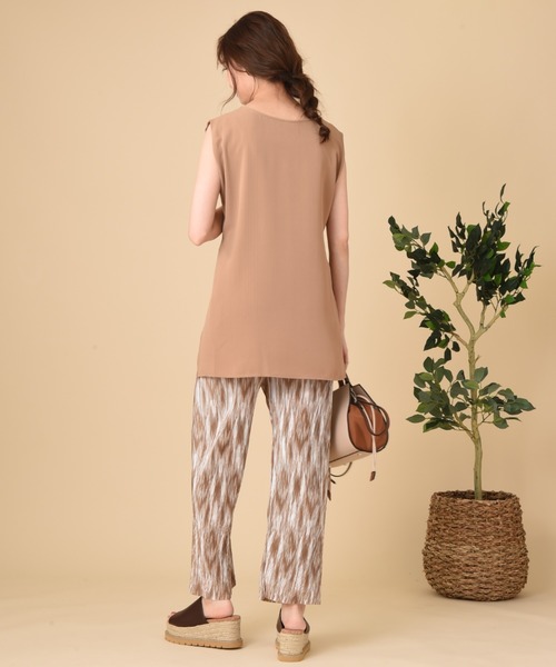 INTERPLANET（インタープラネット）の「エシカルポリブラウス（シャツ/ブラウス・レディース・ライトグレー/ブラウン/カーキ・FREE）」の19枚目の写真