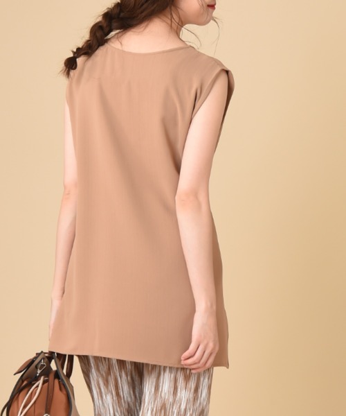 INTERPLANET（インタープラネット）の「エシカルポリブラウス（シャツ/ブラウス・レディース・ライトグレー/ブラウン/カーキ・FREE）」の15枚目の写真