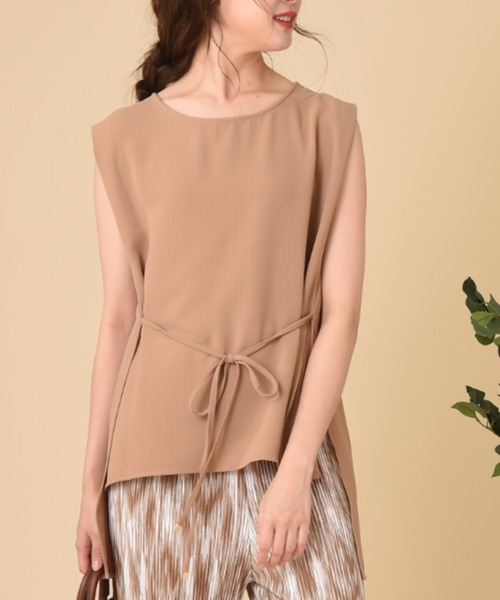 INTERPLANET（インタープラネット）の「エシカルポリブラウス（シャツ/ブラウス・レディース・ライトグレー/ブラウン/カーキ・FREE）」の13枚目の写真