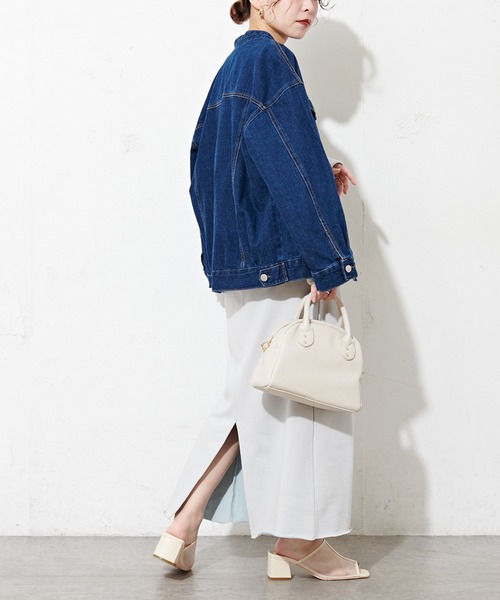 natural couture(ナチュラルクチュール)の「太ショルダーボストンバッグ(ボストンバッグ・レディース・アイボリー/ブラック/ラベンダー・FREE)」の12枚目の写真