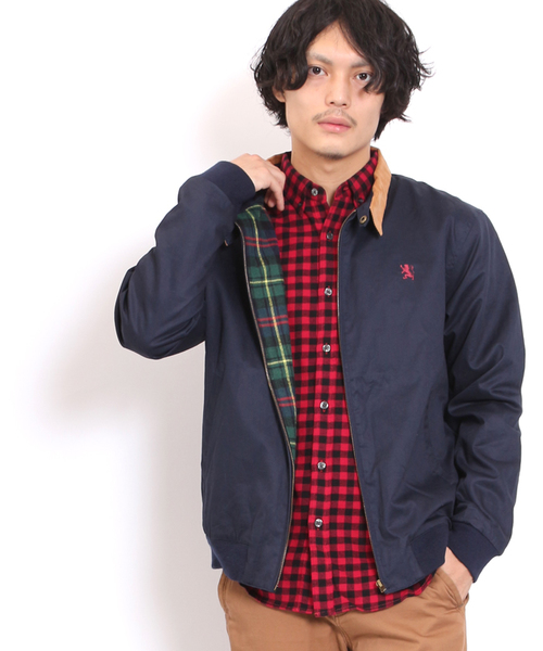 GIORDANO（ジョルダーノ）の「[GIORDANO]ライオン刺繍スイングトップブルゾン（ブルゾン・メンズ・ベージュ/ネイビー・LARGE/MEDIUM）」の13枚目の写真