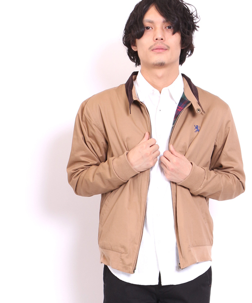 GIORDANO（ジョルダーノ）の「[GIORDANO]ライオン刺繍スイングトップブルゾン（ブルゾン・メンズ・ベージュ/ネイビー・LARGE/MEDIUM）」の15枚目の写真