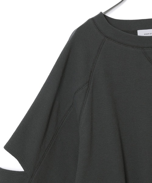 ADAM ET ROPE'(アダムエロペ)の「オープンアームプルオーバー(スウェット・レディース・チャコールグレー/ホワイト・FREE)」の10枚目の写真