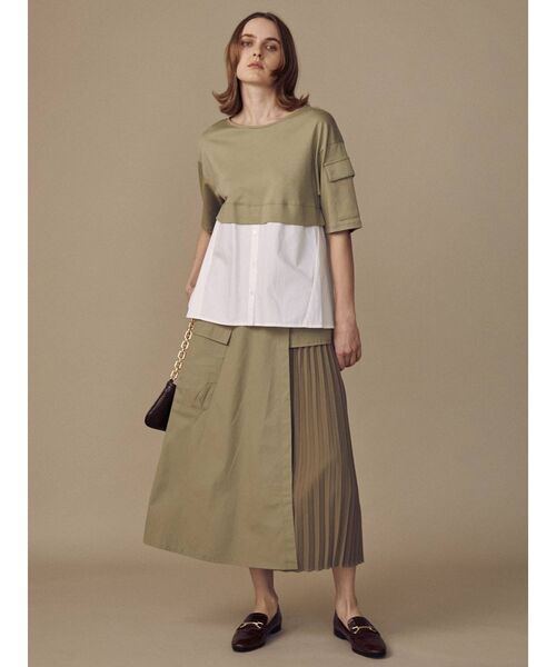 COTORICA（コトリカ）の「サイドプリーツ切替スカート【セットアップ対応】（スカート・レディース・オリーブ/ネイビー/ブラウン・FREE）」の12枚目の写真