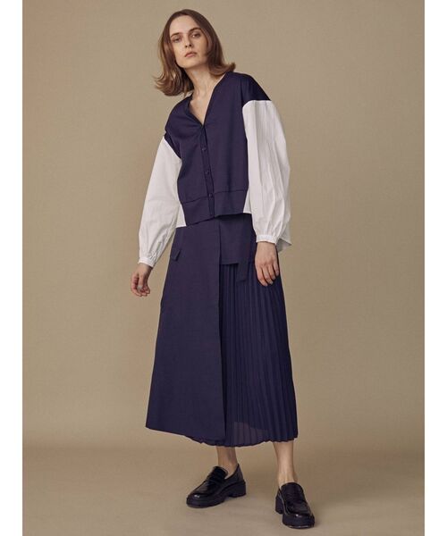 COTORICA（コトリカ）の「サイドプリーツ切替スカート【セットアップ対応】（スカート・レディース・オリーブ/ネイビー/ブラウン・FREE）」の8枚目の写真
