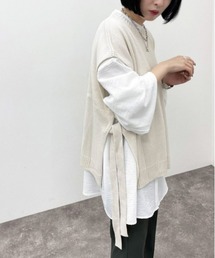 apres jour mignon | サイドリボンニットベスト【ZOZOTOWN限定アイテム】(ベスト)