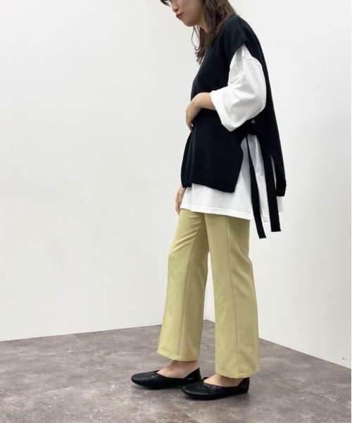 apres jour mignon（アプレジュールミニョン）の「サイドリボンニットベスト【ZOZOTOWN限定アイテム】（ベスト・レディース・カーキ/ブラック/アイボリー・フリー/X-LARGE）」の18枚目の写真