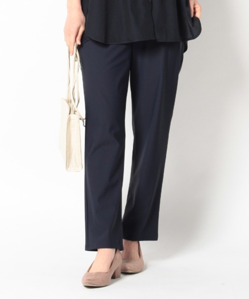 fleur by mint breeze（フルールバイミントブリーズ）の「【M~5L】9分丈　パンツ（その他パンツ・レディース・ライトグレー/ネイビー・LL/3L/4L/5L/L/M）」の2枚目の写真
