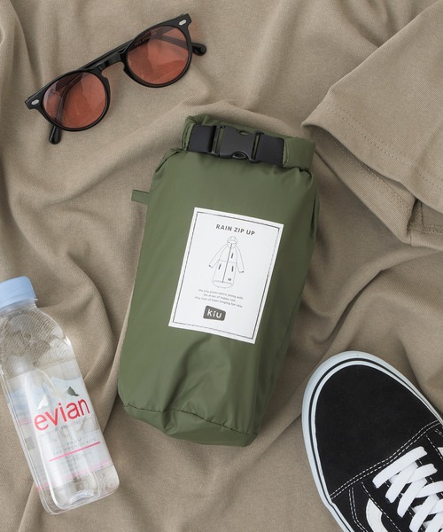 KiU（キウ）の「【KiU】RAIN ZIP UP キウ レインジップアップ（レインコート/ポンチョ・レディース・カーキ/ホワイト/ブラック/ネイビー/パープル/ピンク/イエロー/オレンジ/ベージュ/ライトグレー・FREE）」の12枚目の写真