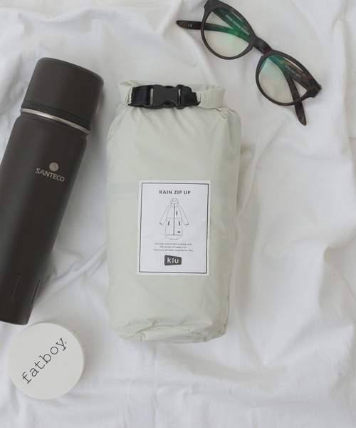 KiU（キウ）の「【KiU】RAIN ZIP UP キウ レインジップアップ（レインコート/ポンチョ・レディース・カーキ/ホワイト/ブラック/ネイビー/パープル/ピンク/イエロー/オレンジ/ベージュ/ライトグレー・FREE）」の11枚目の写真