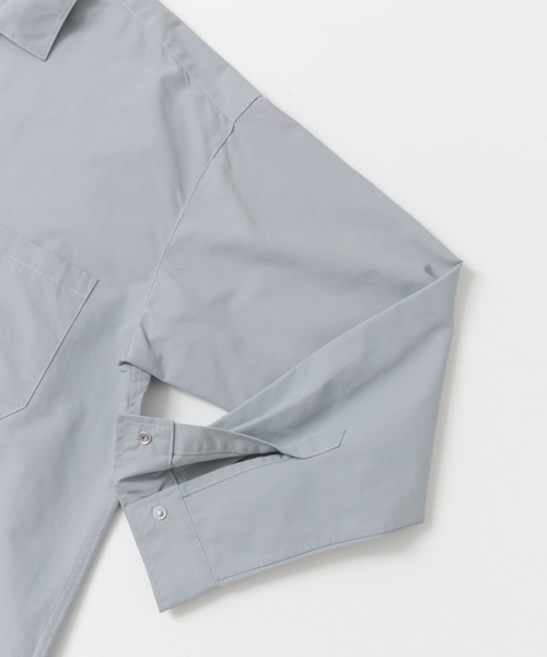 URBAN RESEARCH Sonny Label(アーバンリサーチサニーレーベル)の「グログランナイロンオーバーシャツ(シャツ/ブラウス・メンズ・ホワイト/ブラック/ライトブルー・MEDIUM/LARGE)」の13枚目の写真