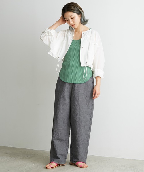 nitca(ニトカ)の「.._◇Cu/Cタイプライタートリプルワッシャーショートブルゾン(ブルゾン・レディース・ホワイト/パープル/グリーン・FREE)」の10枚目の写真