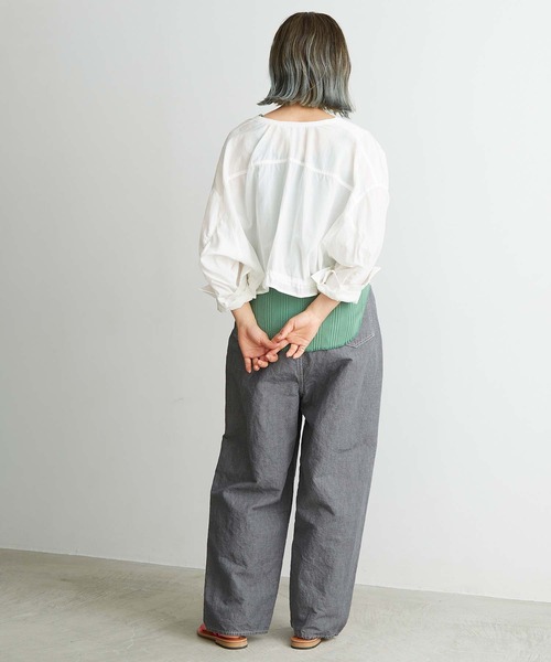 nitca(ニトカ)の「.._◇Cu/Cタイプライタートリプルワッシャーショートブルゾン(ブルゾン・レディース・ホワイト/パープル/グリーン・FREE)」の11枚目の写真