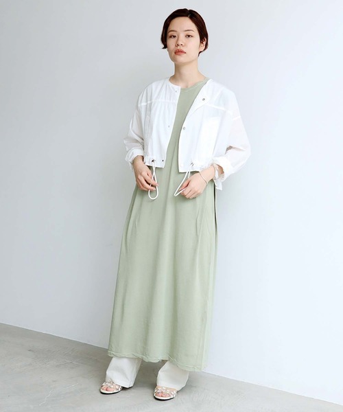 nitca(ニトカ)の「.._◇Cu/Cタイプライタートリプルワッシャーショートブルゾン(ブルゾン・レディース・ホワイト/パープル/グリーン・FREE)」の12枚目の写真