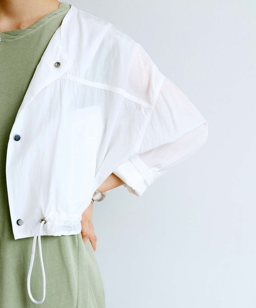 nitca(ニトカ)の「.._◇Cu/Cタイプライタートリプルワッシャーショートブルゾン(ブルゾン・レディース・ホワイト/パープル/グリーン・FREE)」の14枚目の写真