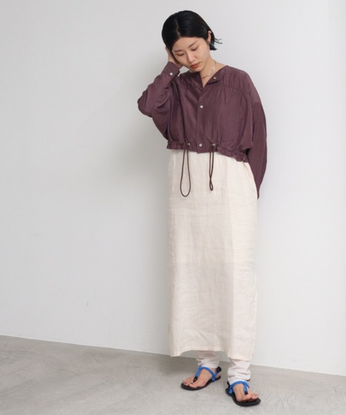 nitca(ニトカ)の「.._◇Cu/Cタイプライタートリプルワッシャーショートブルゾン(ブルゾン・レディース・ホワイト/パープル/グリーン・FREE)」の18枚目の写真