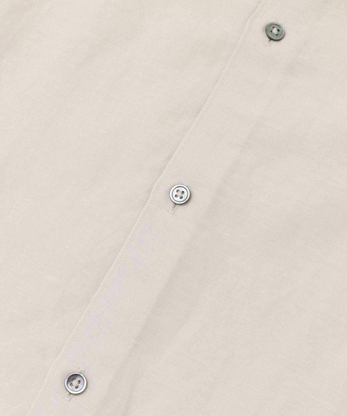 URBAN RESEARCH（アーバンリサーチ）の「ドレープリネンバンドカラーシャツ（シャツ/ブラウス・メンズ・ブラウン/ライトベージュ/ブラック系その他・LARGE/MEDIUM）」の18枚目の写真