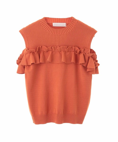 31 Sons de mode フリル付きニットセーター 31 Sons de mode ニット セーター チュールフリルドッキング