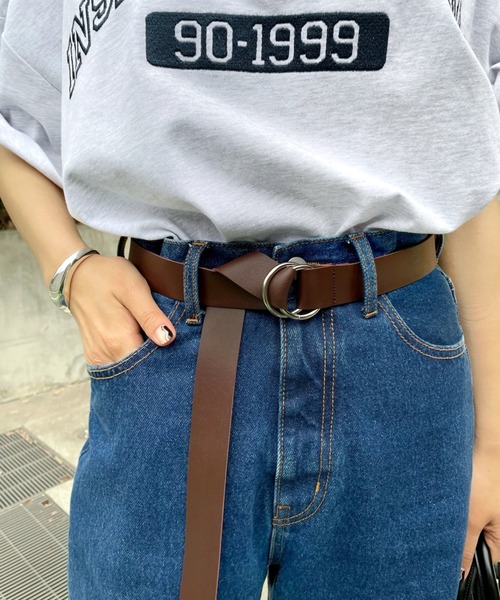 WHO'S WHO gallery（フーズフーギャラリー）の「ダブルリングカンベルト（ベルト・レディース・ブラック/ブラウン・FREE）」の2枚目の写真