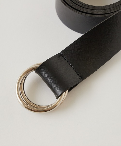 WHO'S WHO gallery（フーズフーギャラリー）の「ダブルリングカンベルト（ベルト・レディース・ブラック/ブラウン・FREE）」の5枚目の写真