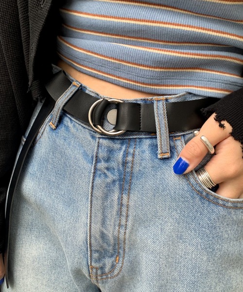 WHO'S WHO gallery（フーズフーギャラリー）の「ダブルリングカンベルト（ベルト・レディース・ブラック/ブラウン・FREE）」の6枚目の写真