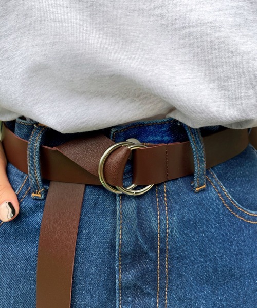 WHO'S WHO gallery（フーズフーギャラリー）の「ダブルリングカンベルト（ベルト・レディース・ブラック/ブラウン・FREE）」の12枚目の写真