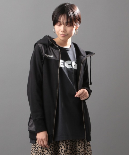 AVIREX(アヴィレックス)の「ステンシルコンビジップパーカー/ STENCIL COMBI ZIP PARKA(パーカー・レディース・ブラック/アイボリー・SMALL/MEDIUM)」の13枚目の写真