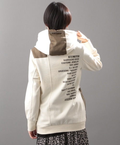 AVIREX(アヴィレックス)の「ステンシルコンビジップパーカー/ STENCIL COMBI ZIP PARKA(パーカー・レディース・ブラック/アイボリー・SMALL/MEDIUM)」の14枚目の写真