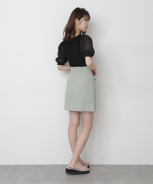 FREE'S MART（フリーズマート）の「【Sシリーズ対応】フロントボタンハイウエストミニスカート（スカート・レディース・ブラック/ベージュ/ライトグリーン・SMALL/MEDIUM）」の11枚目の写真